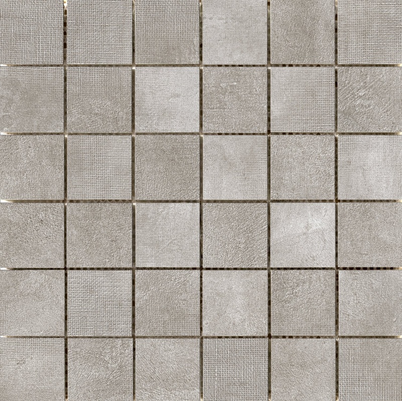 Facade Gray Porcelain Mosaic - 2" X 2" - Matte