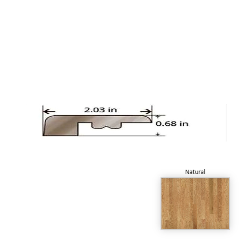 American Traditional Classics Engineered Red Oak Natural Hardwood Moulding / Trim - 84.25" Threshold - Smooth Glaze Tek