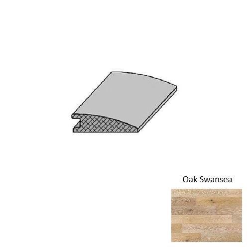 British Isles Oak Swansea Hardwood Reducer Trim, 2" x 78", Wire Brushed