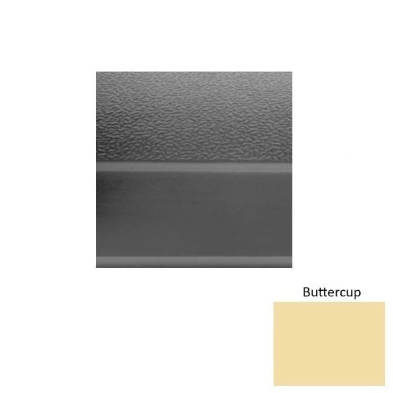 Solid 93 Buttercup Rubber (Sq) With Galley Red Abrasive Strip Stair Tread With Dupont Kevlar - Textured