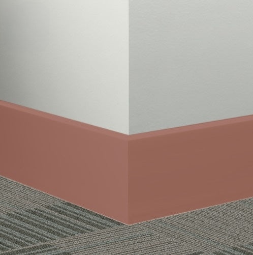 Johnsonite Red Clay Rubber Millwork Contoured Wall Base - 2 1/2" X 96" X 3/8" Mandalay 2.5" - Millwork Contoured Wall Base
