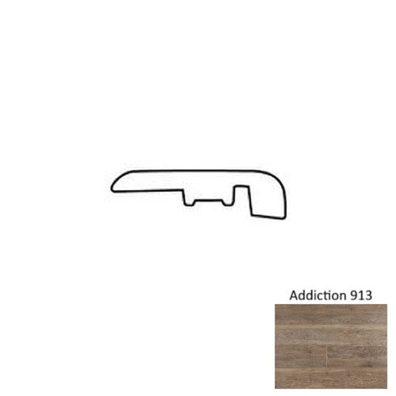 Addiction 913 Luxury Vinyl Moulding / Trim - 1 3/8" X 94" End Cap - Urethane