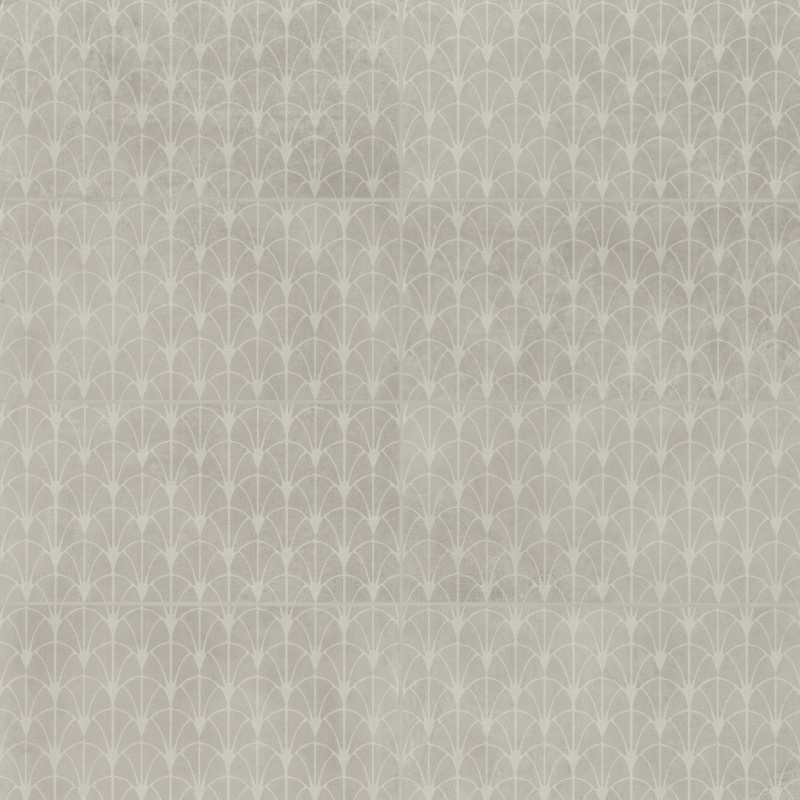 Wave Ash Fan Deco Porcelain Tile - Honed - 12" X 24"
