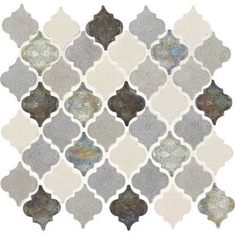 Gris Et Blanc Marble & Limestone Mosaic - 2" X 2" - Honed