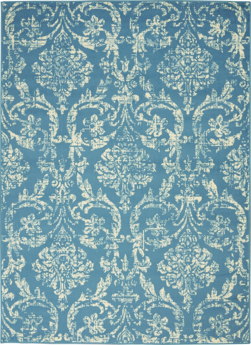 Jubilant Blue Polypropylene Vintage Area Rug