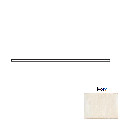 Aquatica Noho Ivory Porcelain Floor & Wall Trim - 0.20" X 10" Quarter Round