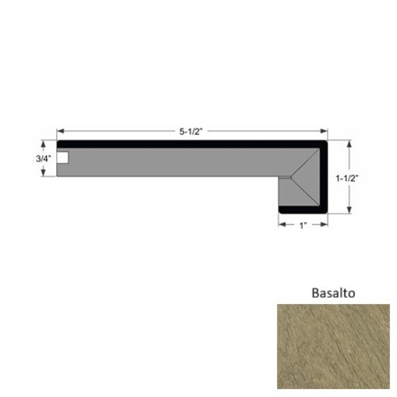 Verano Basalto Square Stair Nose - Urethane