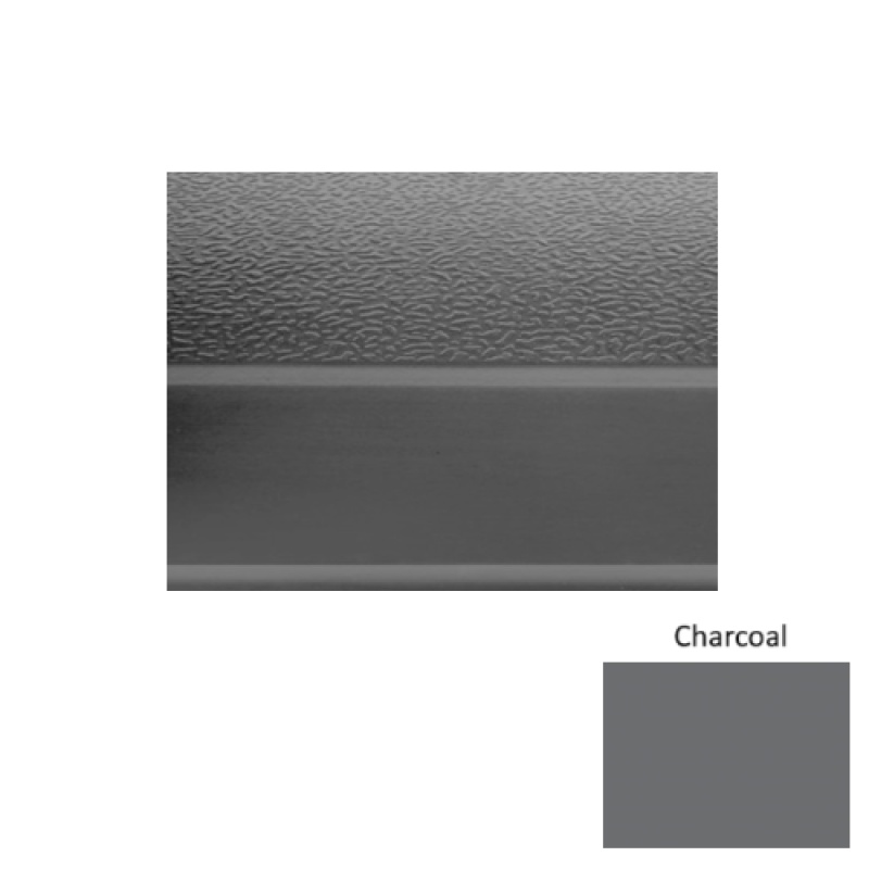 Performance Compound 93 Charcoal Textured Rubber (Sq) Stair Tread - Textured