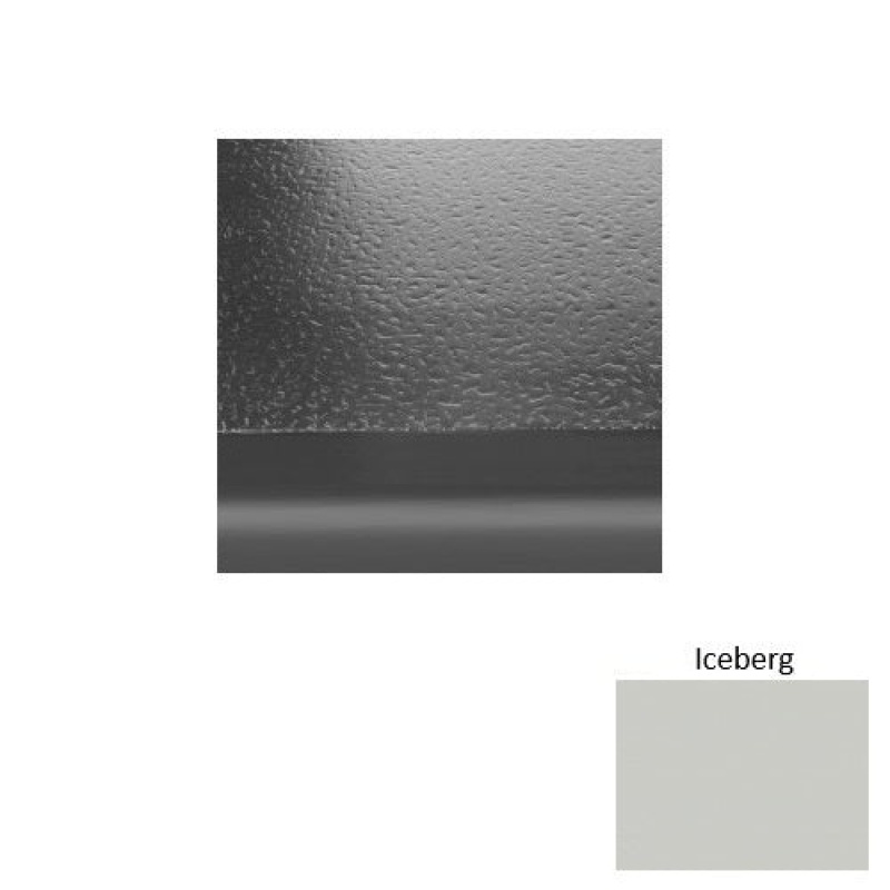 Solid 95 Iceberg Hammered Rubber (Sq) Stair Tread With Riser - Hammered