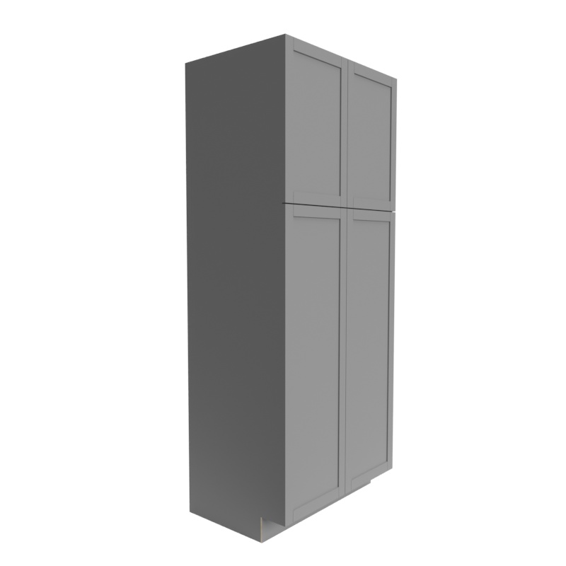 Single Shaker Grey Matte Wood Kitchen Pantry Cabinet - 30" X 34.5" X 24" (Assembly Required) - Matte