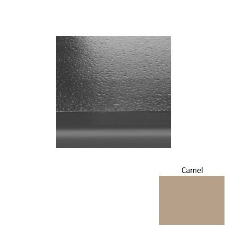 Solid 99 Camel Hammered With 2" Nose Rubber (Sq) Stair Tread With Dupont Kevlar - Hammered