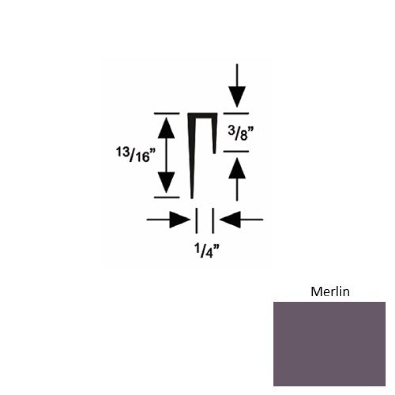 Solid 47 Merlin Rubber Cove Cap Square - 1/4" X 9 Ft (108")