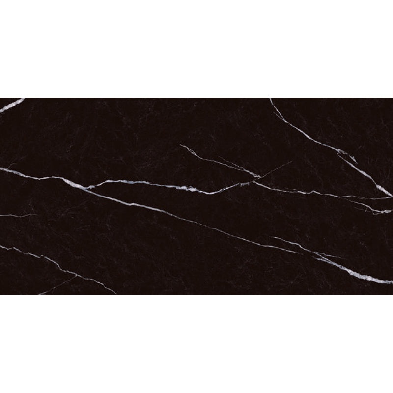 Imperial Metro Black Porcelain Tile - Polished - 24" X 48"