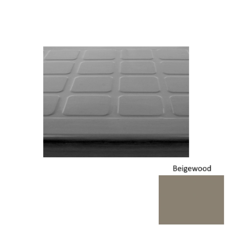Roppe Solid Beigewood Textured Rubber Stair Tread
