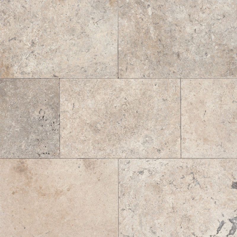 Silver Cream Travertine Paver - Tumbled - 16" X 24"