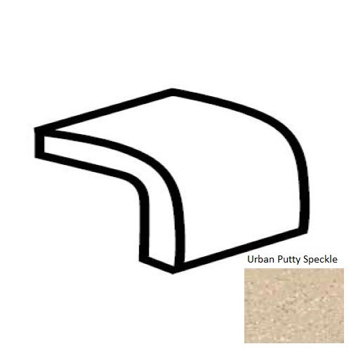 Keystones Unglazed Mosaic Urban Putty Speckle Porcelain Floor & Wall Trim - 1" X 1" Cap - Matte