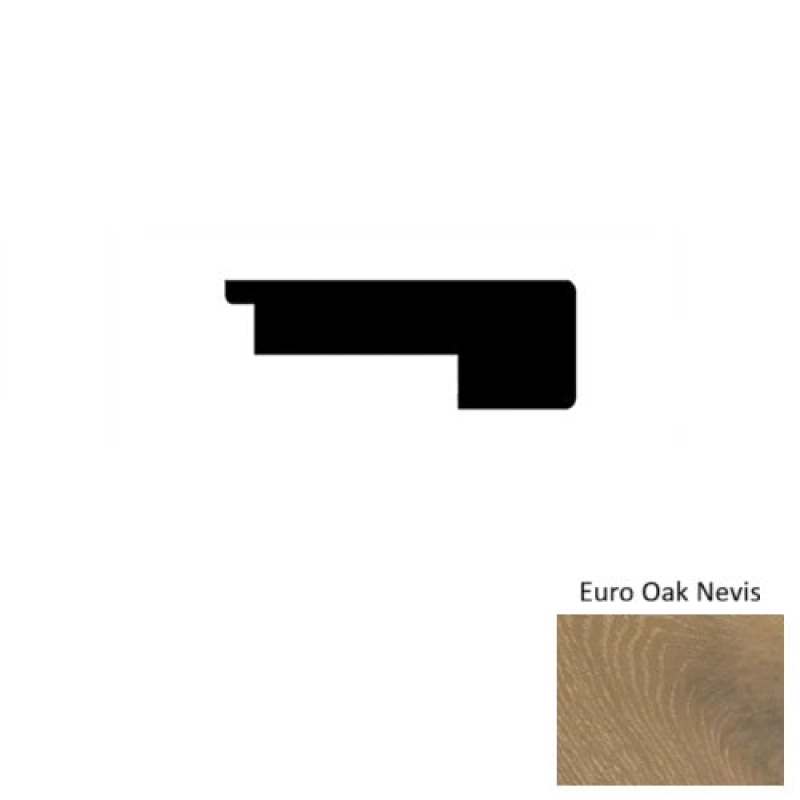 Islands Euro Oak Nevis Hardwood Moulding / Trim - 3" X 90" Square Stair Nose - Urethane