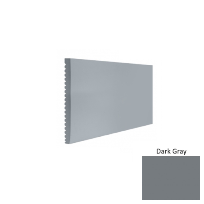 Contours #60 Candid Dark Gray Rubber Profiled Wall Base - Satin