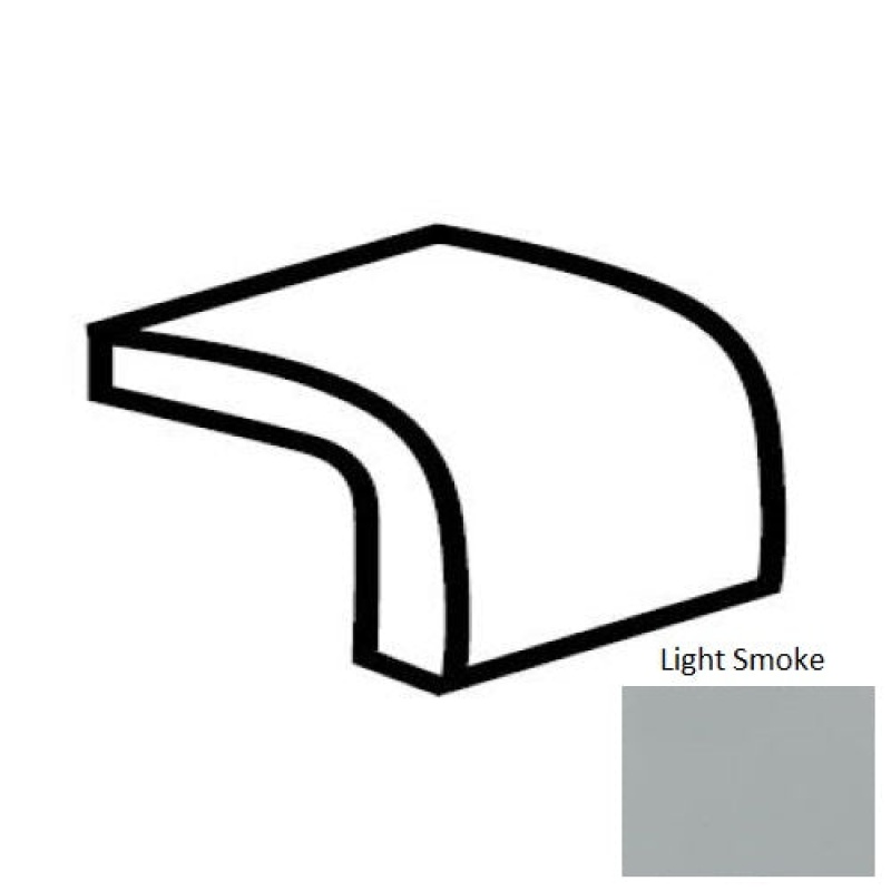 Unglazed Light Smoke Porcelain Cap 1" x 1"