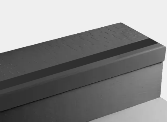 Black Cubis Rubber Stair Tread Without Riser