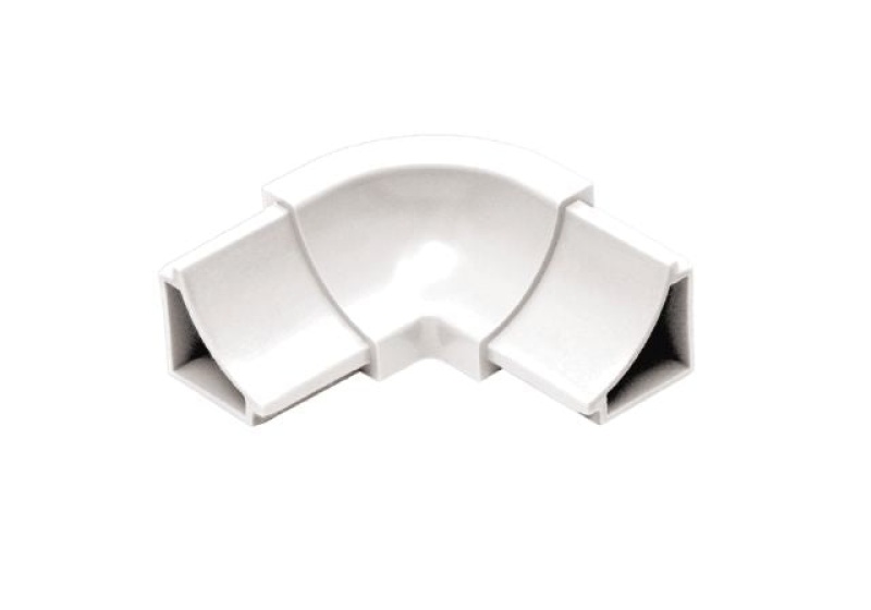 Dilex Hkw 3 Way Inside Corner Plastic Pvc Tile Edging Trim - Bright White - 1" X 2"