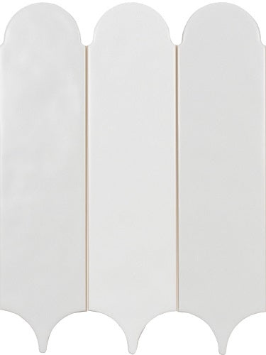 Feathers White Ice Ceramic Tile - Matte - 3" X 12"