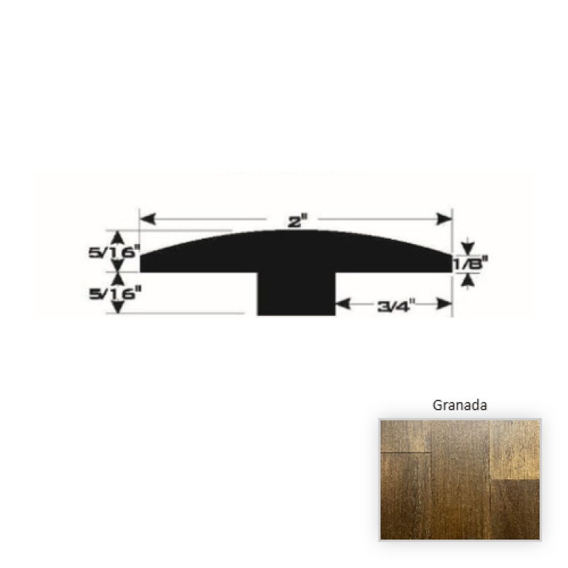 Barcelona European Walnut Granada Hardwood Moulding / Trim - 90" T Molding - Uv Urethane