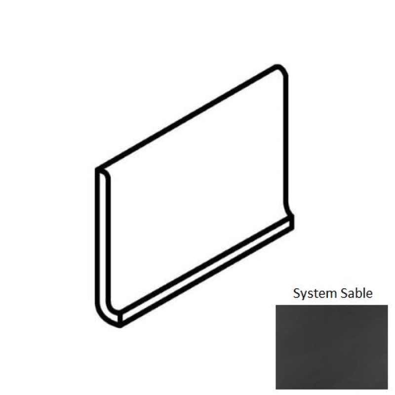 Method System Sable Porcelain Floor & Wall Trim - 6" X 12" Cove Base - Unpolished