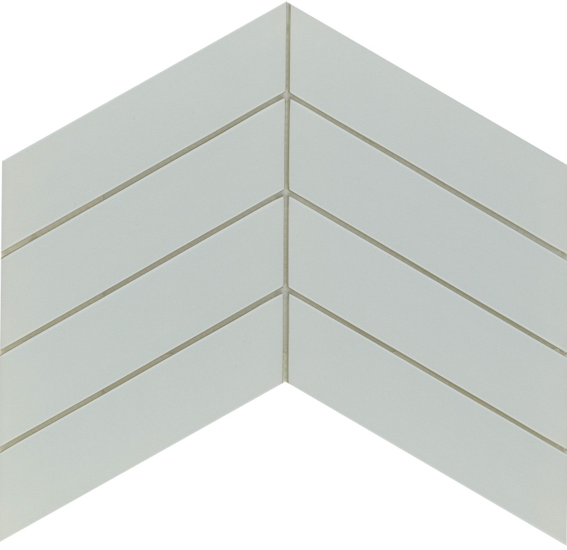 Concept Gray Glass Mosaic - Chevron - Semi Gloss