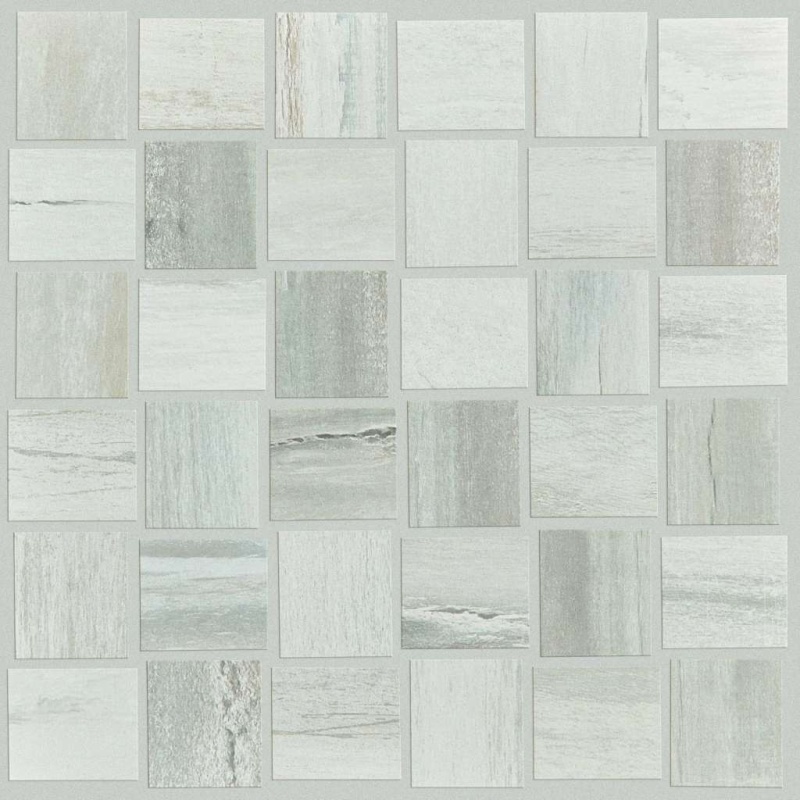 Current White Water Porcelain Mosaic - Basket Weave - Matte