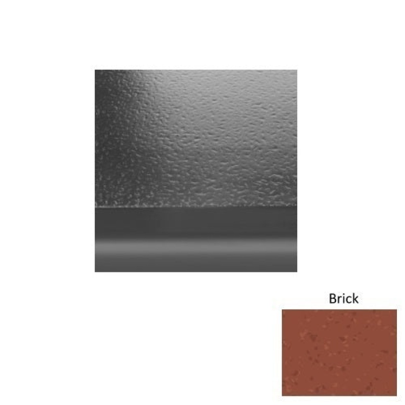 Symmetry 95 Brick Rubber Stair Tread with Red Abrasive Strip