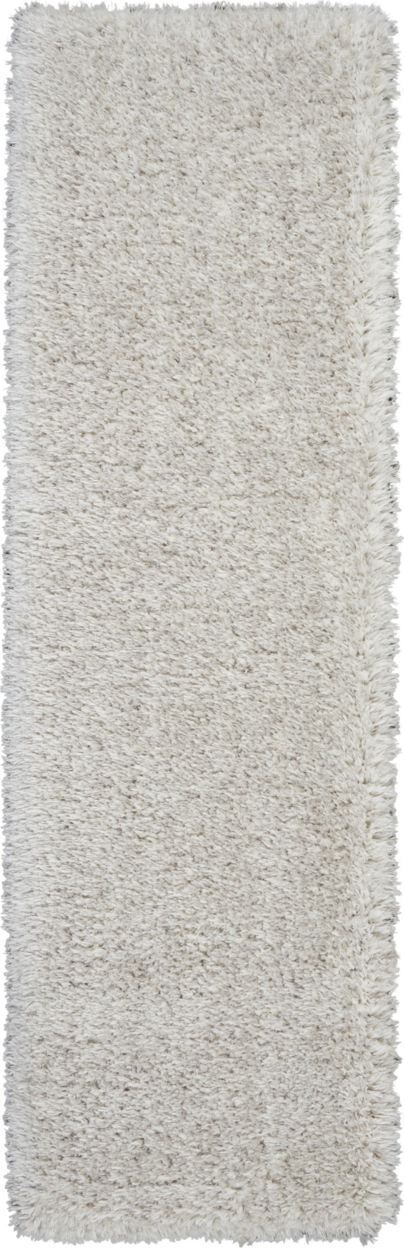 Light Grey Polyester Shag Area Rug