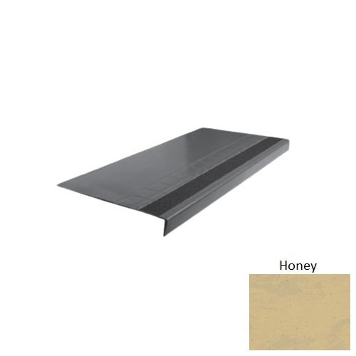 Evolving Styles Creative Elements Honey Type 875 With Flush Carborundum Strip Distinct Designs Rubber - 12 1/4" X 72" Stair Tread - Raised Square Design
