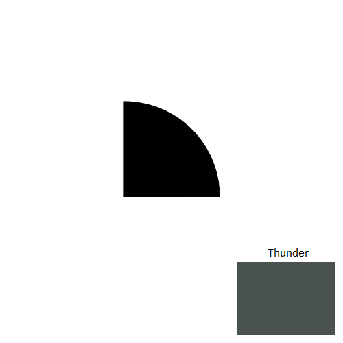 Johnsonite Thunder Rubber Moulding / Trim - 1/2" X 8 Ft (96") X 1/2" Millwork Quarter Round - Millwork Quarter Round