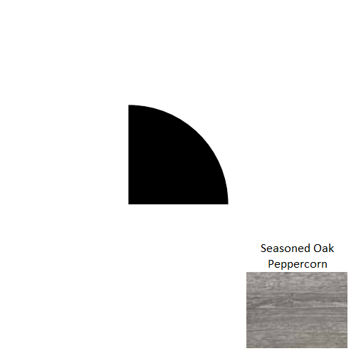 Johnsonite Seasoned Oak Peppercorn Rubber Quarter Round Trim
