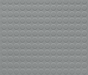 Johnsonite Medium Grey Raised Round Solid Color Rubber Tile - Textured