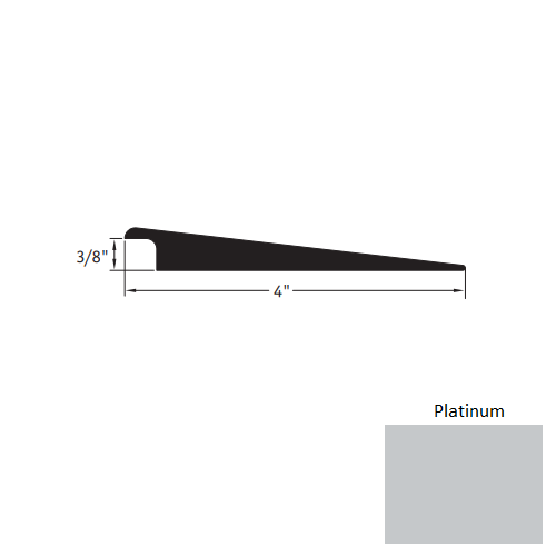 Johnsonite Platinum Vinyl Wheeled Traffic Transition Trim