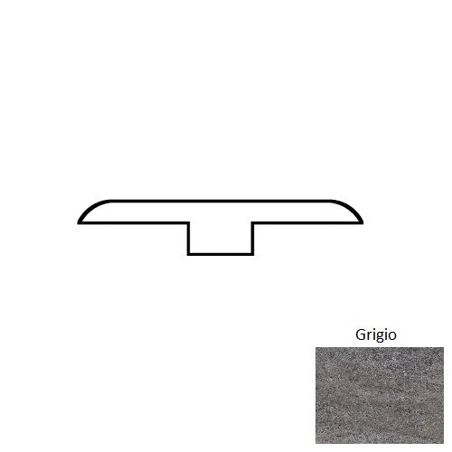 Kalos Stone Grigio Luxury Vinyl T Molding Trim, 1.75" x 72", Sandy Emboss