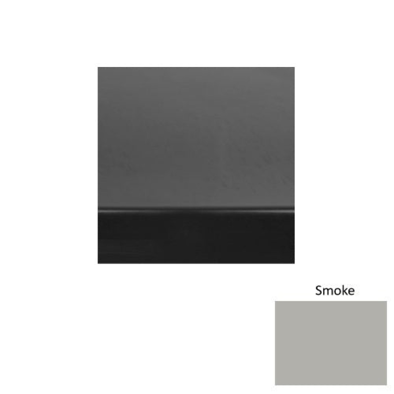 Smoke Heavy Duty Rubber Stair Tread with Black Abrasive Strip