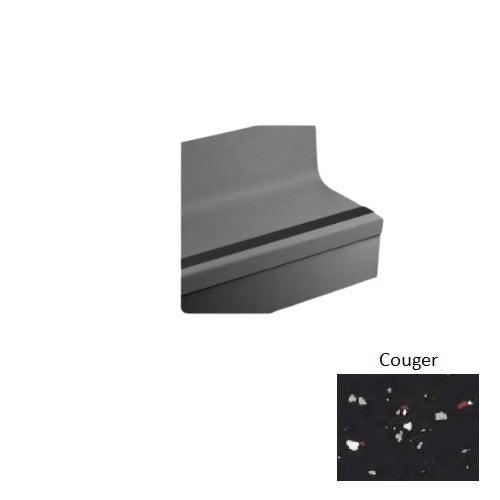 Johnsonite Couger Rice Paper Rubber Stair Tread with Riser