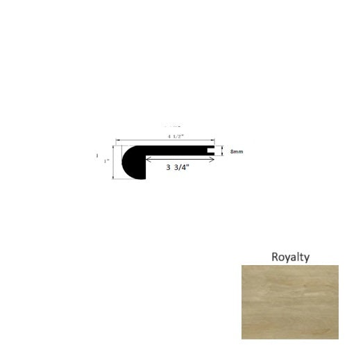 Conquest Royalty Luxury Vinyl Moulding / Trim - 94" Flush Stair Nose - Ceramic Bead