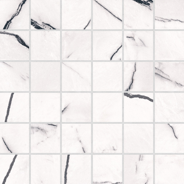 Gemma Bianca Porcelain Mosaic 2" x 2"