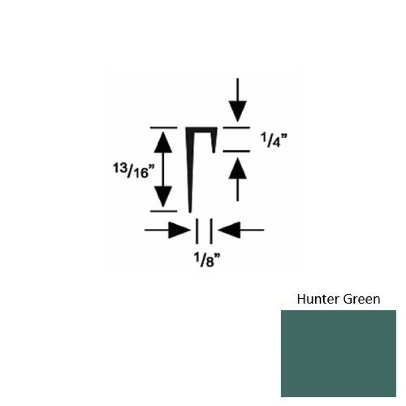 Solid 46 Hunter Green Rubber Cove Cap Square