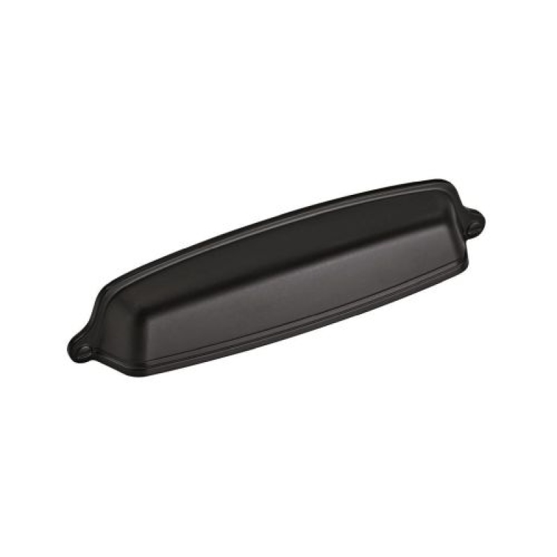 Stature Zinc Cabinet Cup Pull - Matte Black - 5 1/16" (128 Mm) Center To Center
