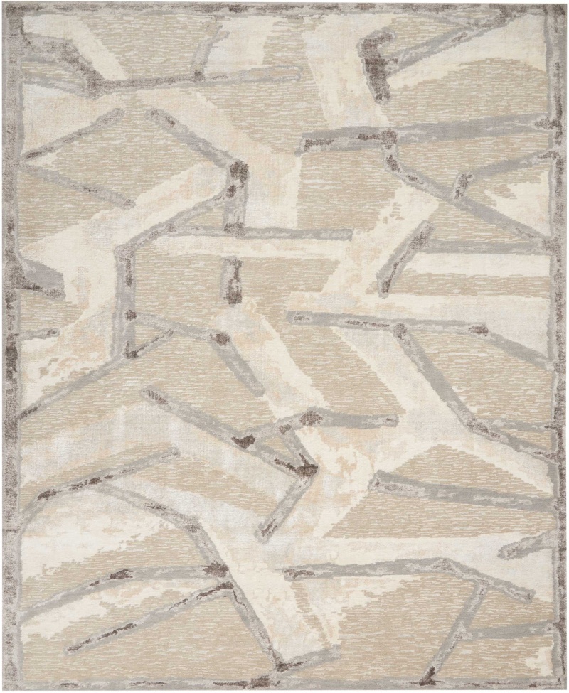 Christopher Guy Wool Eggshell Misted Morning Cgw16 Wool Blend Contemporary Area Rug - 10 Ft X 14 Ft - Eggshell Misted Morning