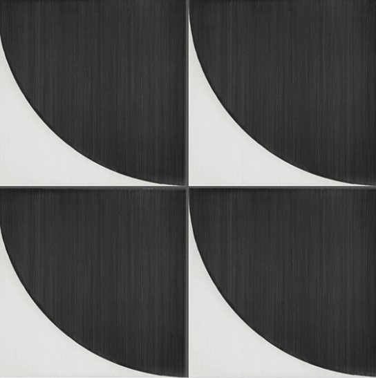 Scenario Nero Convex Porcelain Tile - Matte - 8" x 8"