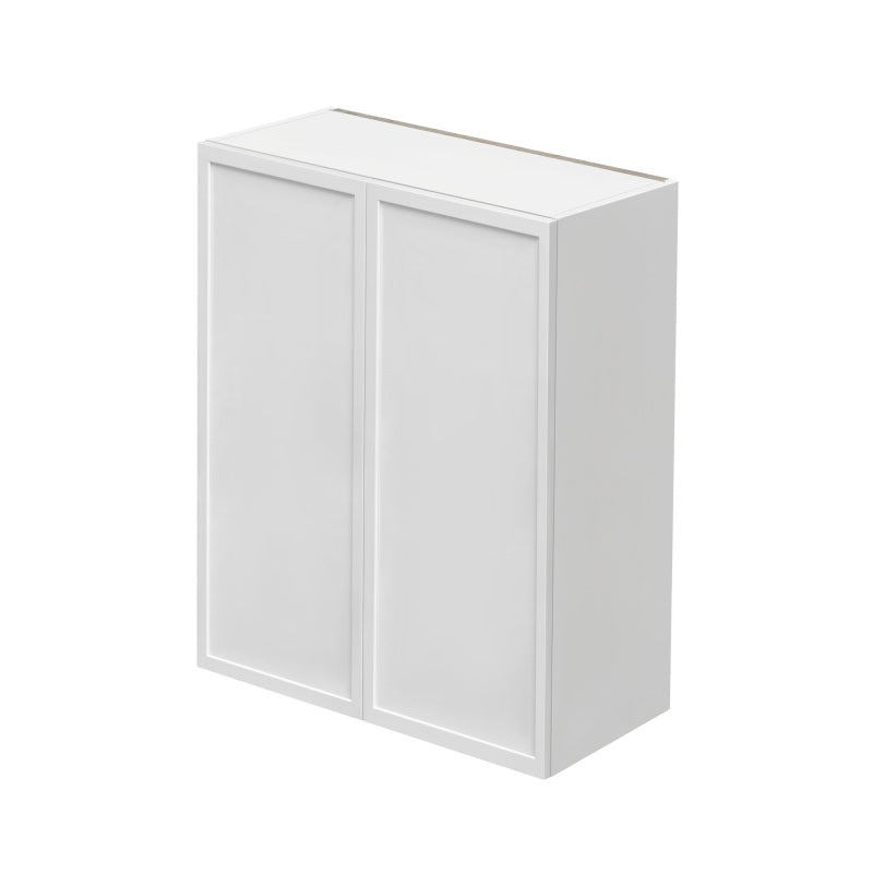 Shady White Slim Shaker Wood Kitchen Wall Cabinet - 27" X 12" X 36" (Assembly Required) - White