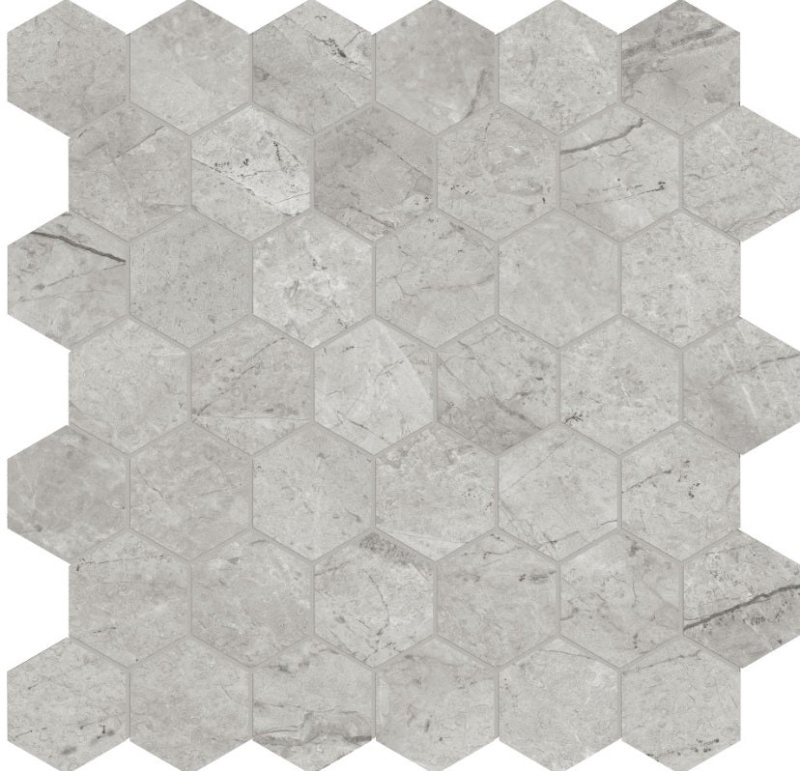 La Marca Paradiso Argento Porcelain Mosaic - 2" Hexagon