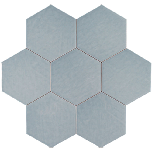 Albatross Sky Field Ceramic Tile - Glossy - 7" X 8" Hexagon