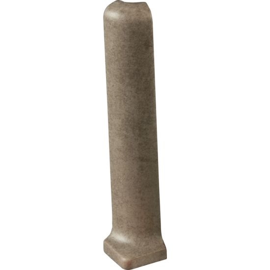 Metro Plus Stealth Jet Porcelain Wall Trim - 1" X 6" Outside Cove Corner - Matte